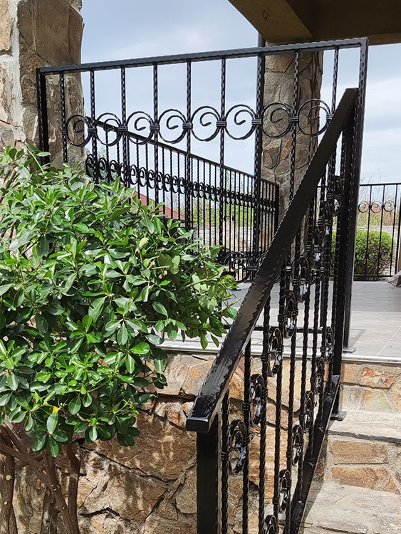 hps - balustrada metalica exterioara din fier forjat model clasic